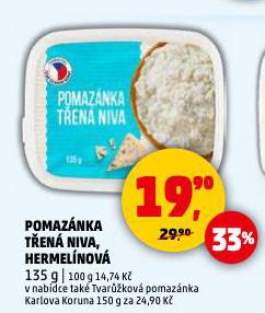 POMAZÁNKA TŘENÁ NIVA