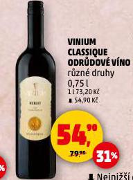 VINIUM CLASSIQUE ODR�DOV� V�NO