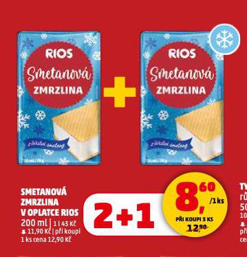 SMETANOVÁ ZMRZLINA V OPLATCE RIOS