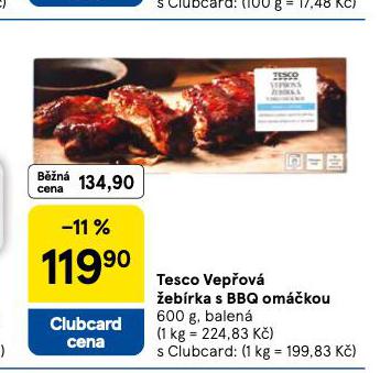 VEPŘOVÁ ŽEBÍRKA S BBQ OMÁČKOU