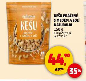 KEŠU PRAŽENÉ S MEDEM A SOLÍ