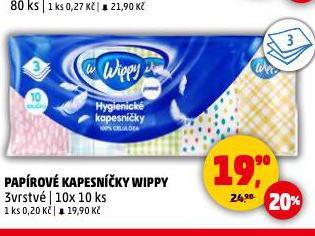 WIPPY PAPÍROVÉ KAPESNÍČKY