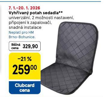 VYHŘÍVANÝ POTAH SEDADLA