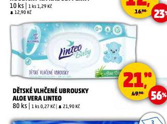 LINTEO BABY DĚTSKÉ VLHČENÉ UBROUSKY