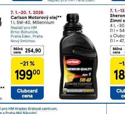 CA\RLSON MOTOROVÝ OLEJ