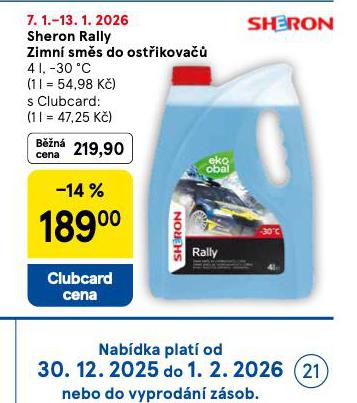 SHERON RALLY ZIMNÍ SMĚS DO OSTŘIKOVAČŮ