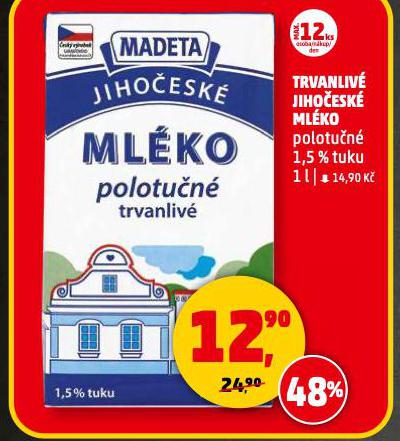 TRVANLIVÉ JIHOČESKÉ MLÉKO