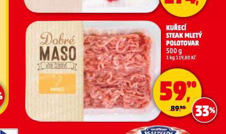 KUŘECÍ STEAK MLETÝ