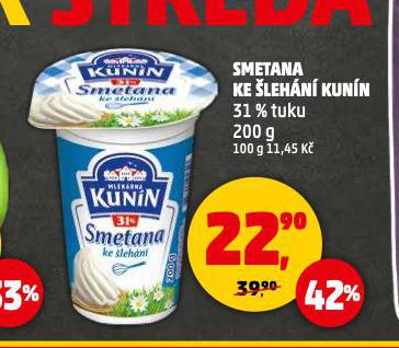 KUNÍN SMETANA KE ŠLEHÁNÍ