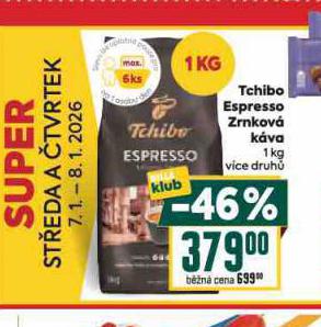 TCHIBO ESPRESSO ZRNKOV� K�VA