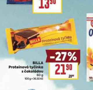 BILLA PROTEINOV� TY�INKA S �OKOL�DOU
