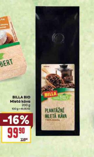 BILLA BIO MLETÁ KÁVA