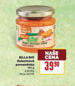 BILLA BIO ZELENINOV� POMAZ�NKA