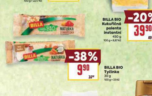 BILLA BIO TYČINKA