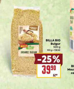 BILLA BIO BURGUR