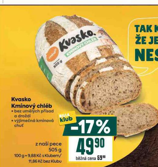 KVASKO KMÍNOVÝ CHLÉB
