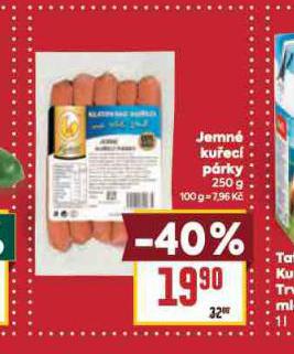 JEMNÉ KUŘECÍ PÁRKY