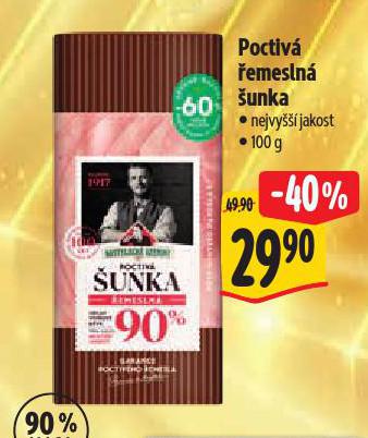 POCTIVÁ ŘEMESLNÁ ŠUNKA