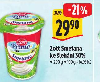 ZOTT PRIMO SMETANA KE �LEH�N�