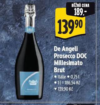 DEANGELI PROSECCO DOC MILLESIMATO BRUT