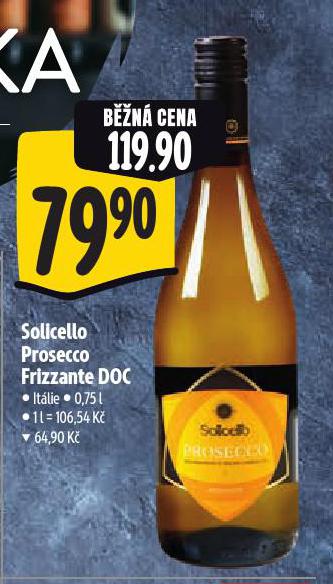 SOLICELLO PROSECCO FRIZZANTE DOC