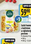 SALÁT HUMMUS S KUŘETEM A RAJČATOVÝM PESTEM