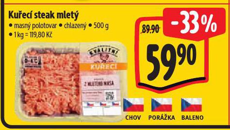 KUŘECÍ STEAK MLETÝ