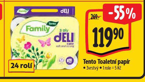 TENTO TOALETN� PAP�R