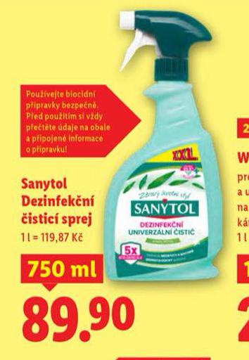 SANYTOL DEZINFEK�N� �IST�C� SPREJ