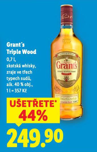 GRANT'S TRIPLE WOOD WHISKY