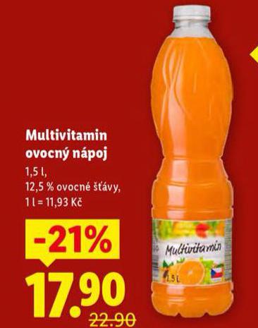 MULTIVITAMIN OVOCNÝ NÁPOJ