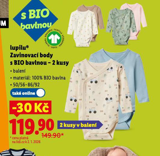 ZAVINOVAC� BODY S BIO BAVLNOU