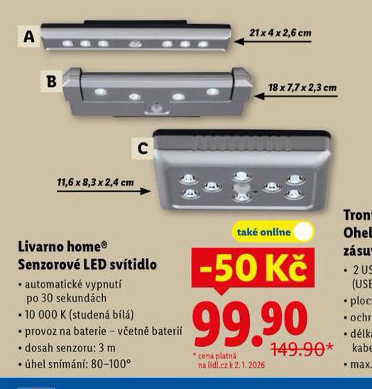 SENZOROV� LED SV�TIDLO