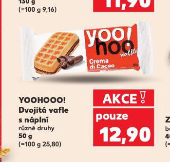 YOOHOOO! DVOJITÁ VAFLE S NÁPLNÍ