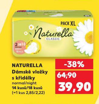 NATURELLA DÁMSKÉ VLOŽKY