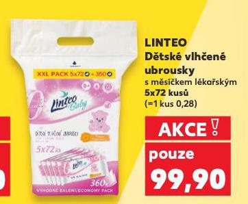 LINTEO BABY DĚTSKÉ VLHČENÉ UBROUSKY