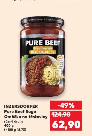 INZERSDORFER PURE BEEF SUGO OMÁČKA NA TĚSTOVINY