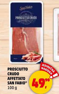 PROSCIUTTO CRUDO AFFETTATO SAN FABIO