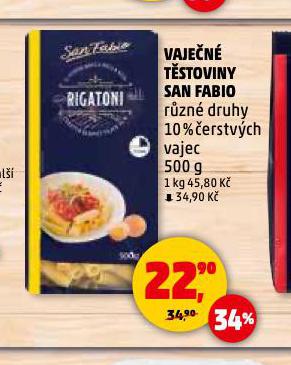 VAJE�N� T�STOVINY SAN FABIO