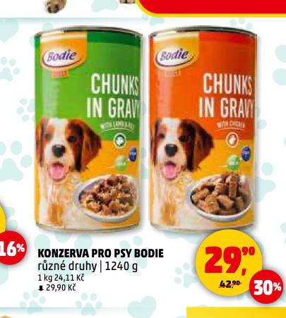 BODIE KONZERVA PRO PSY