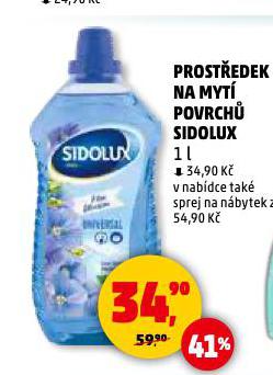 SIDOLUX PROST�EDEK NA MYT� POVRCH�