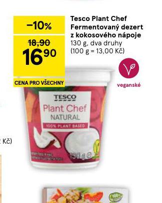 TESCO PLANT CHEF FERMENTOVAN� DEZERT Z KOKOSOV�HO N�POJE