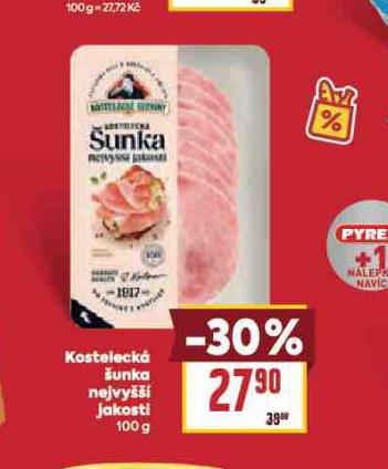 KOSTELECKÁ ŠUNKA NEJVYŠŠÍ JAKOSTI