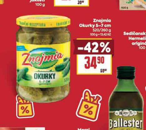 ZNOJMIA OKURKY 5-7 CM