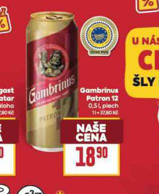 PIVO GAMBRINUS PATRON 12