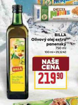 BILLA OLIVOV� OLEJ EXTRA PANENSK�