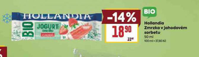 HOLLANDIA ZMRZKA V JAHODOV�M SORBETU