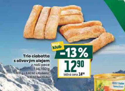 TRIO CIABATTA S OLIVOV�M OLEJEM