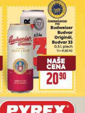 PIVO BUDWEISER BUDVAR ORIGINAL