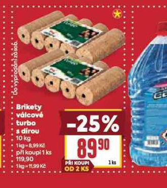 BRIKETY V�LCOV� TURBO S D�ROU